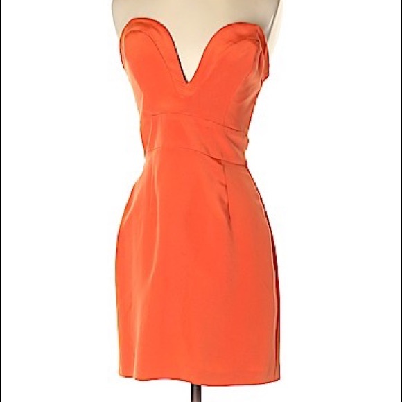 Ani Lee Taryn Orange plunge sweetheart dress - Picture 7 of 15
